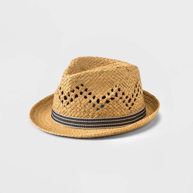 Kids' Straw Fedora - Cat & Jack™ Tan | Target