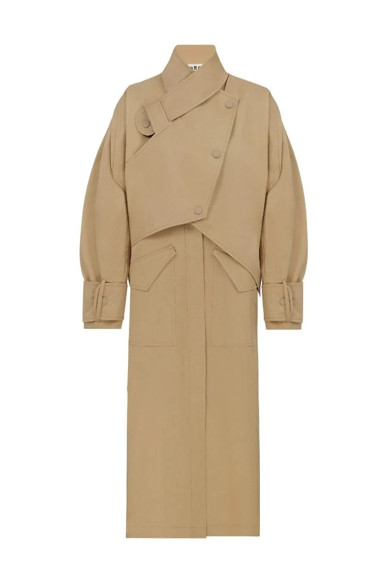 BEIGE GADGET TRENCH COAT | Coloreve | CULT MIA | CULT MIA UK LTD