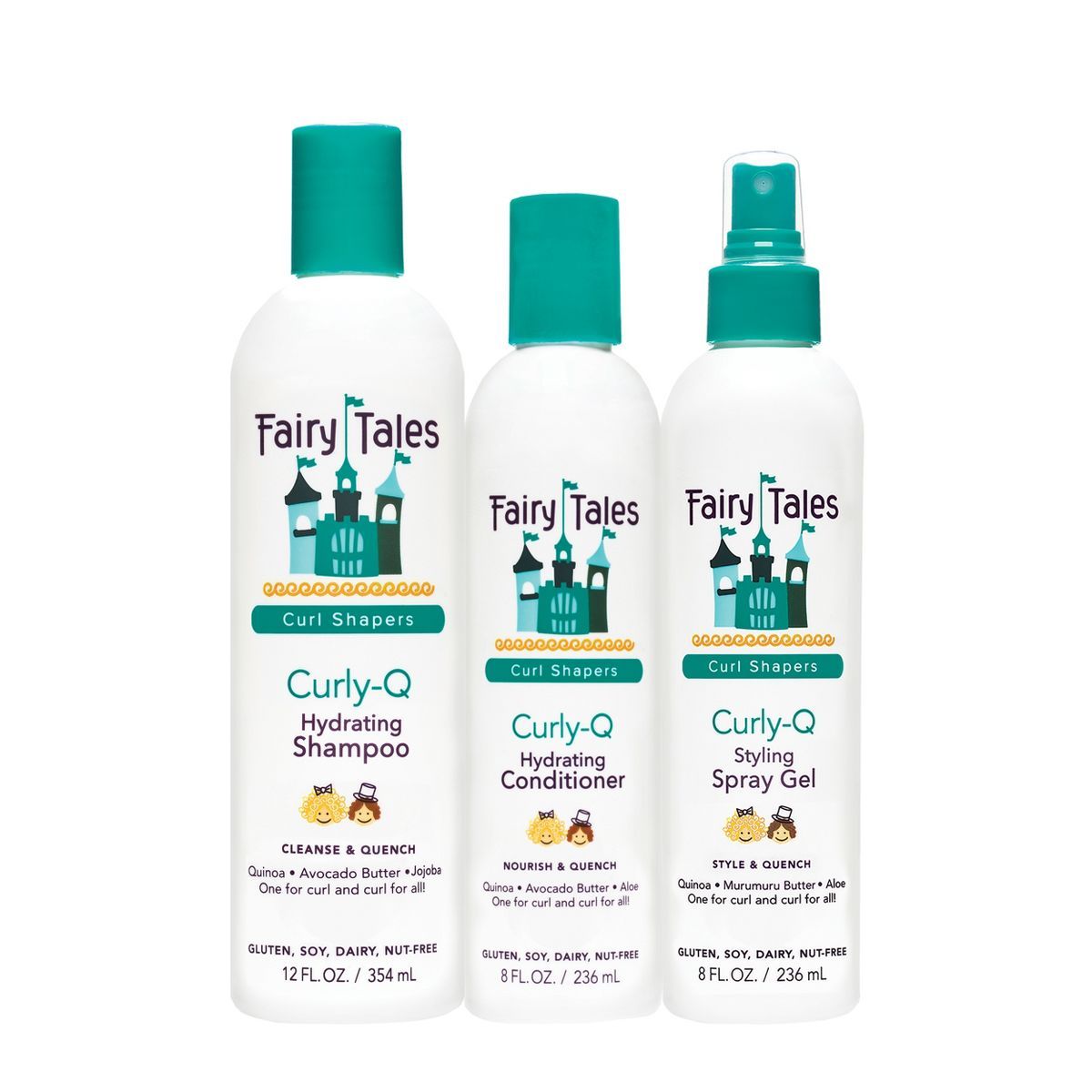 Fairy Tales Curl-Q Hydrating Shampoo + Conditioner + Styling Spray Gel - 28 fl oz | Target