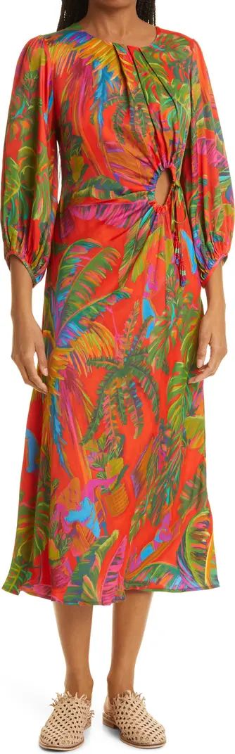 Jungle Cutout Midi Dress | Nordstrom