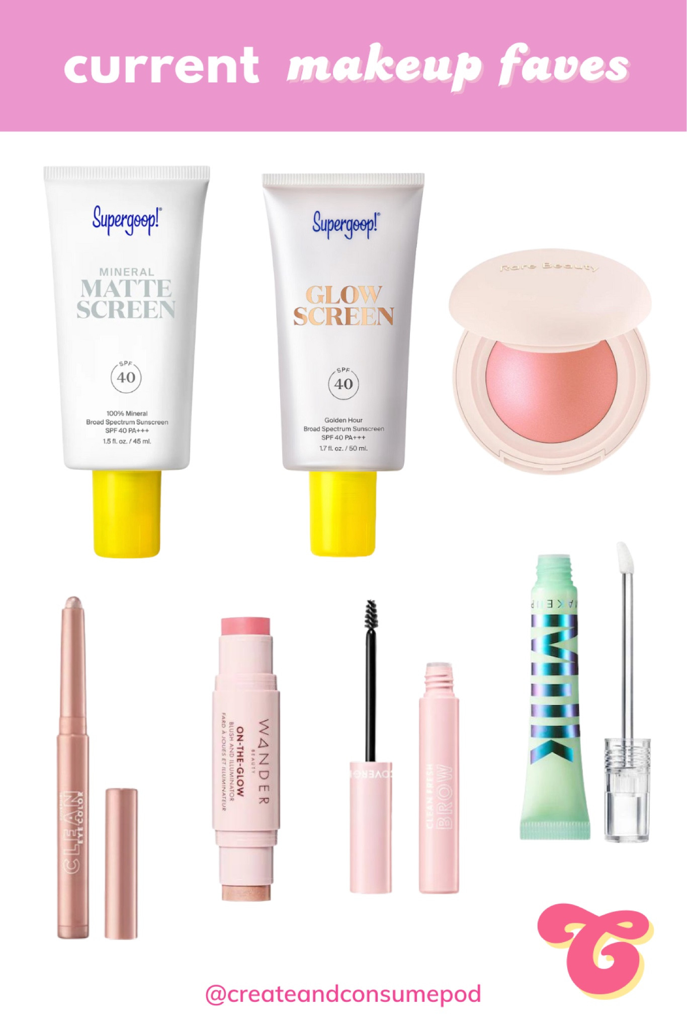 Some of my current makeup favorites mentioned in episode 12 of the podcast 💕 from different primers to cream face products and one swipe eye products there are so many good ones in here  

#LTKBeauty #LTKFindsUnder100