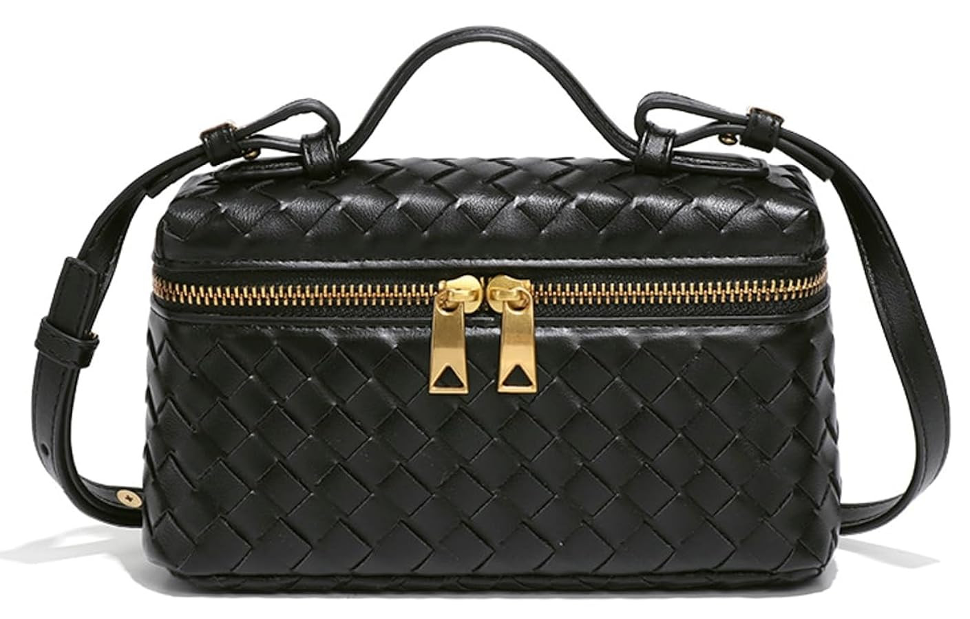 Trendy Woven Crossbody Purse Square Box Bags Women Shoulder Bag Cute Satchels Mini PU Leather Top... | Amazon (US)