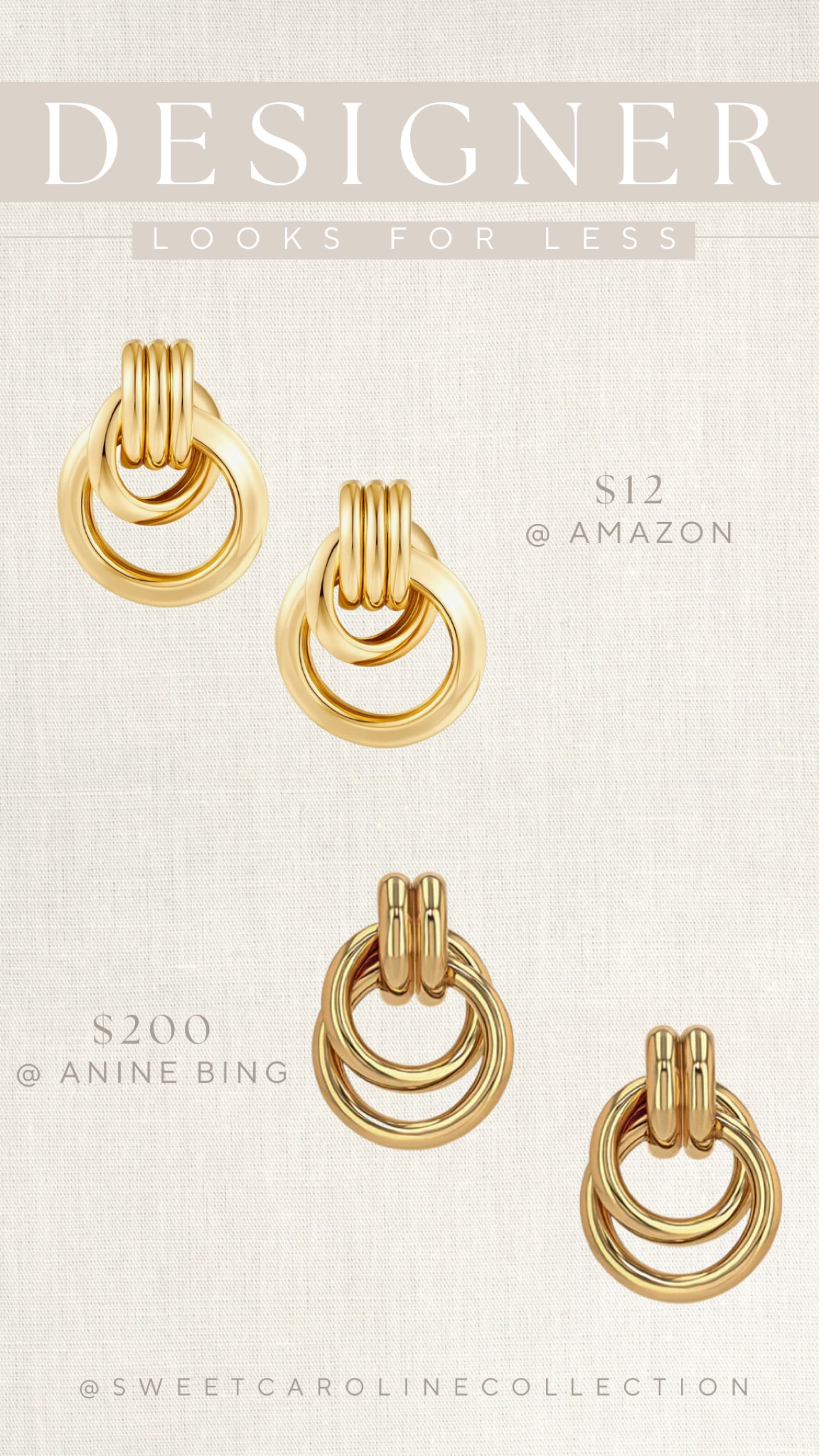 Designer looks for less 🤍

Designer, dupe, lele sadoughi, Amazon, anine bing, gold double knit earrings, Nordstrom, earrings, summer, Anthropologie, tuckernuck, accessories, jewelry, spring, Mother’s Day, gift guide, gift idea, designer, dupe, flower earrings, Ballard designs, home, interior design, home decor, interior decor, Amazon, wayfair, bed bath and beyond, west elm, pottery barn, CB2, home goods, pillow, mirror, chess set, chain link, lamp, target, Serena and Lily, ribbed bowl, marble bowl, coffee table, living room, at home, scout and nimble, joss & main, lulu and Georgia, Williams Sonoma, arhaus, console table, zebra pillow, marble chess set, kohls, coterie, accent pillow, throw pillow, perigold, houzz, world market, swivel chair, table lamp, threshold, studio McGee, Kirkland, uttermost, ceramic lamp, terra cotta, visual comfort & Co., designer dupe, home style, under 500, under 400, under 300, under 200, under 100, under 50, under 25, sale, style, seasonal, trending, must have, best seller, new arrival, gift guide, gift idea, gifts for her, Mother’s Day gift, home gift, house warming gift, sale alert, trendy, top seller, sweet Caroline collection, sweet Caroline interiors

#LTKhome

#LTKFindsUnder50 #LTKStyleTip #LTKGiftGuide