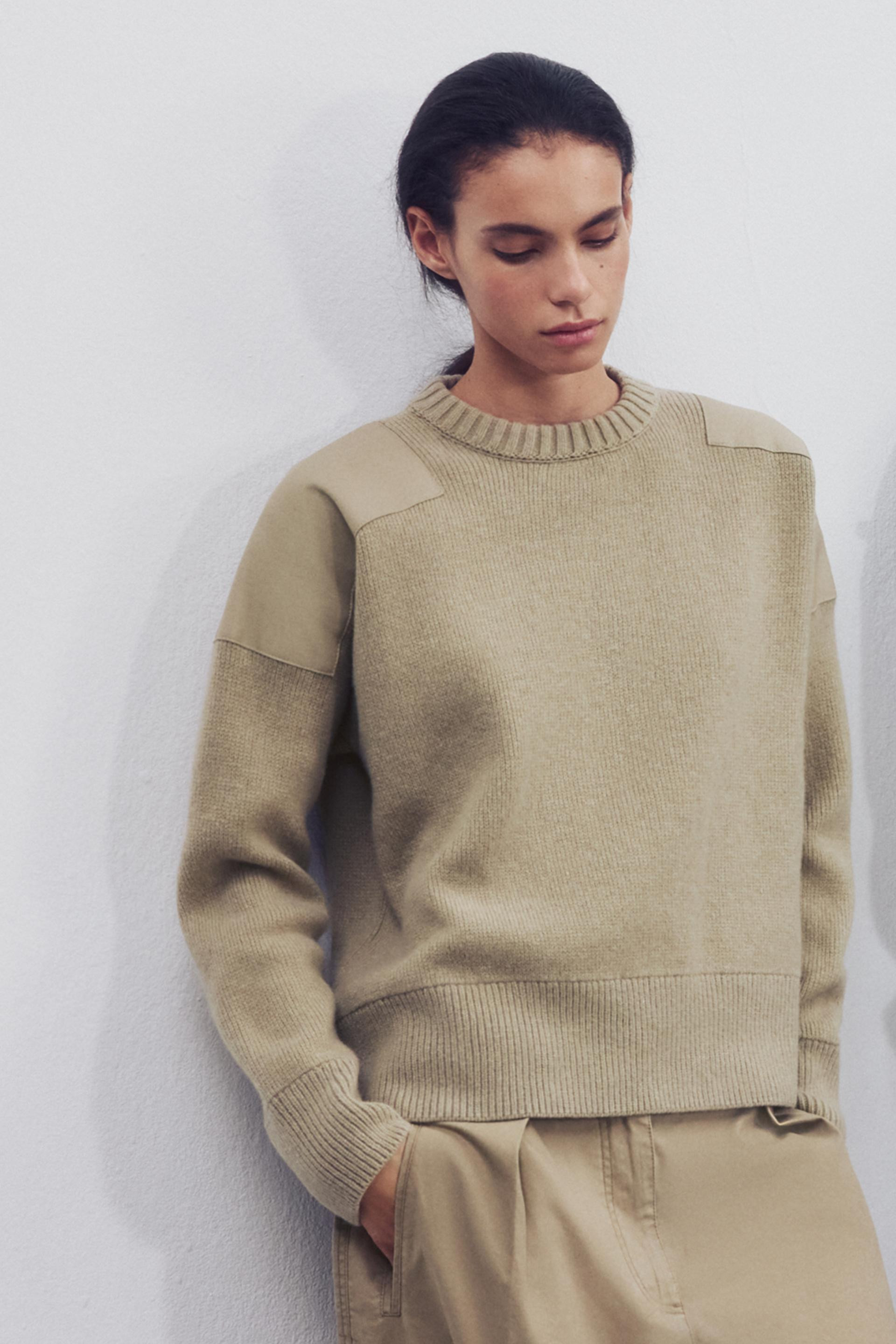 Zara - Short Sleeve Stitched Knit Cardigan - Women - Ecru - Women | Zara US