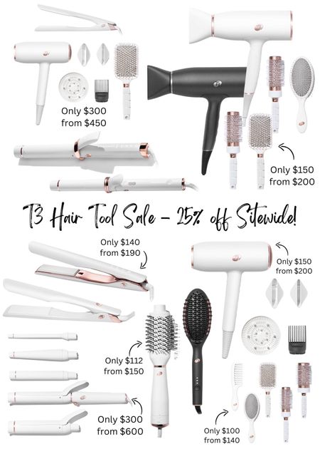 T3 is having a 25% off sitewide sale on ALL of their hair tools and gift sets! TODAY IS THE LAST DAY!

I personally use their hair dryers, brushes, straighter, curling irons AND blow dry brushes!! And their products last for years!! My oldest T3 hair dryer is almost 8 years old!


#LTKbeauty #LTKsalealert #LTKstyletip