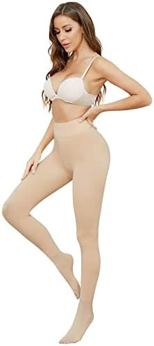 Fleece Lined Thick Tights,Thermal Pantyhose Leggings, High Waist Winter Warm Pants for Women | Amazon (US)