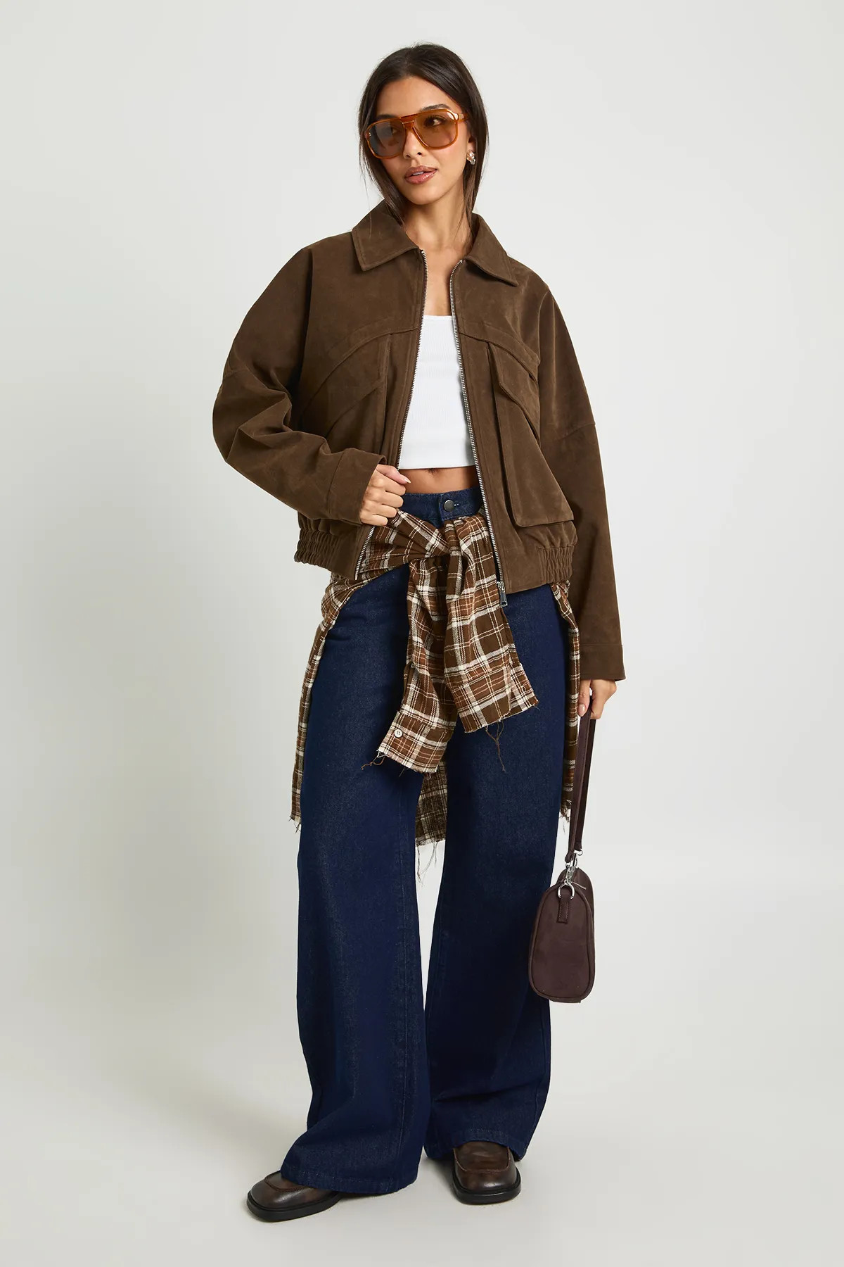 Oversized Faux Suede Jacket | Boohoo.com (UK & IE)