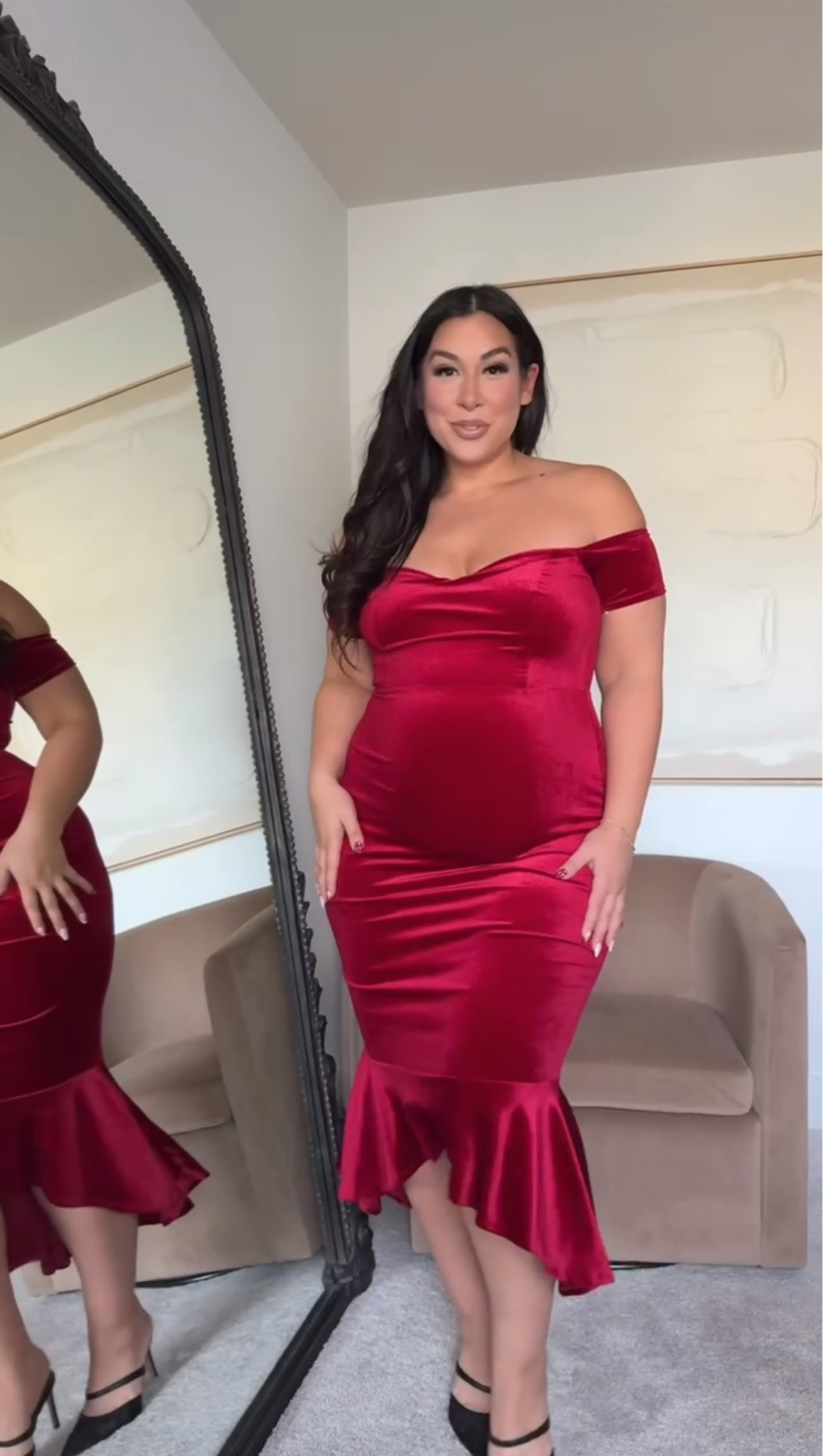 Size XL holiday dress! Use code BONNIE20
-
-
-
Holiday dresses, winter wedding guest dresses, black tie wedding guest dress, cocktail dress, formal dress, maxi dress, winter dresses, midsize fashion, midsize style

#LTKSeasonal #LTKHoliday #LTKWedding