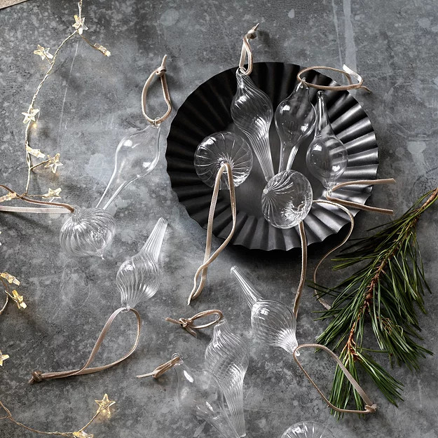 Mixed Glass Christmas Decorations – Set of 12
    
            
    
    
    
    
    
    
 ... | The White Company (UK)