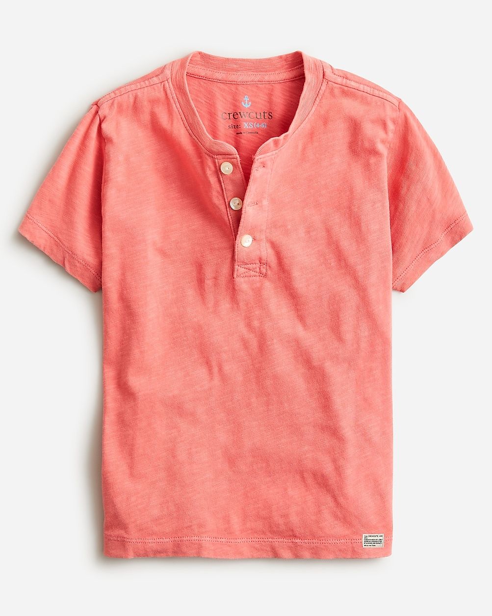 Kids' short-sleeve garment-dyed henley | J.Crew US