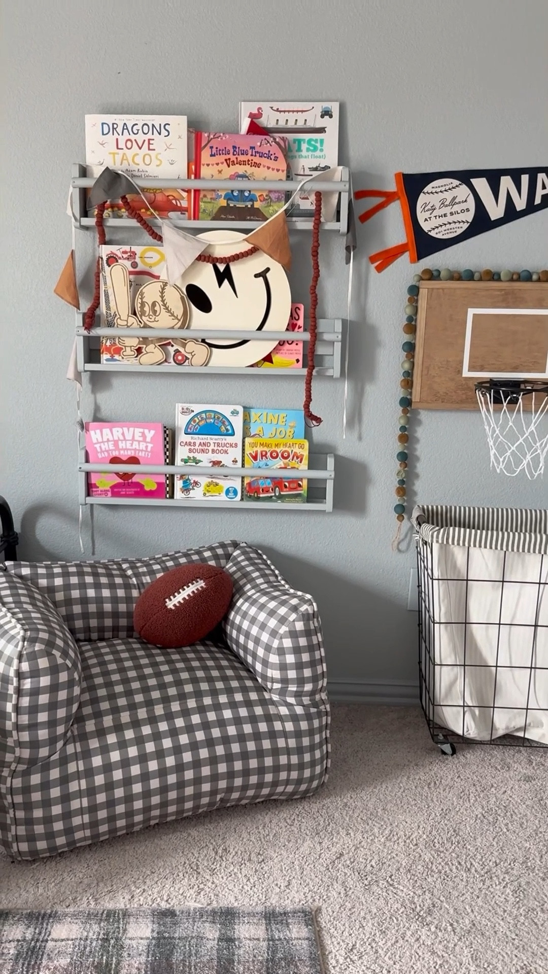McGee & Co gingham kids chair in blue and white! Perfect addition to my son’s bedroom! 

#LTKHome #LTKKids #LTKFamily