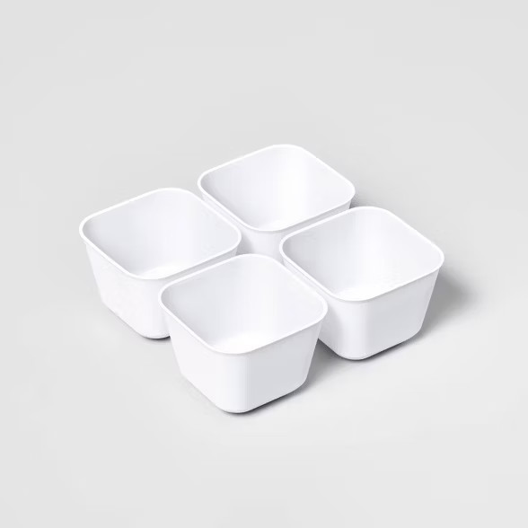 4pk Small Storage Trays White - Room Essentials™ | Target