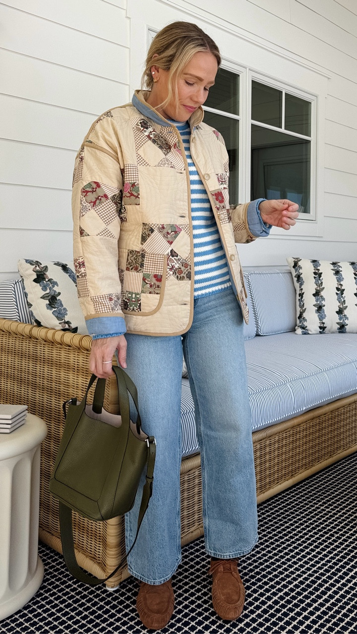 Code YOUROCK at Tuckernuck, wearing my regular size small in this perfect for Spring reversible jacket // J.Crew Factory sale & my jeans/sweater are included! both are true to size // Boden shoes run slightly large, the ruching & scallops is adorable // wearing my regular size small in Madewell perfect white tee // everyday Bauble Bar jewelry ~ xo, Claire

#LTKgrwm #LTKootd #LTKOver40