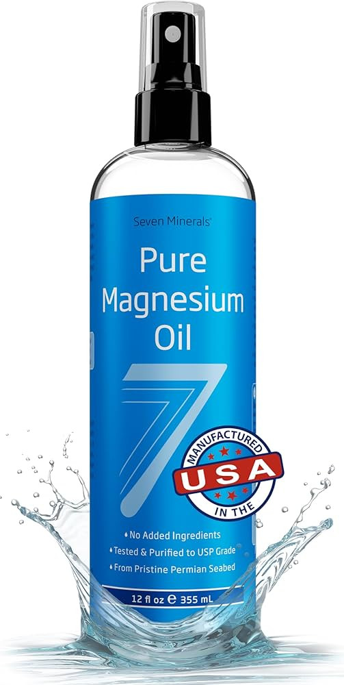 Seven Minerals, Pure Magnesium Oil Spray - Big 12 oz (Lasts 9 Months) - USP Grade Magnesium Spray... | Amazon (US)