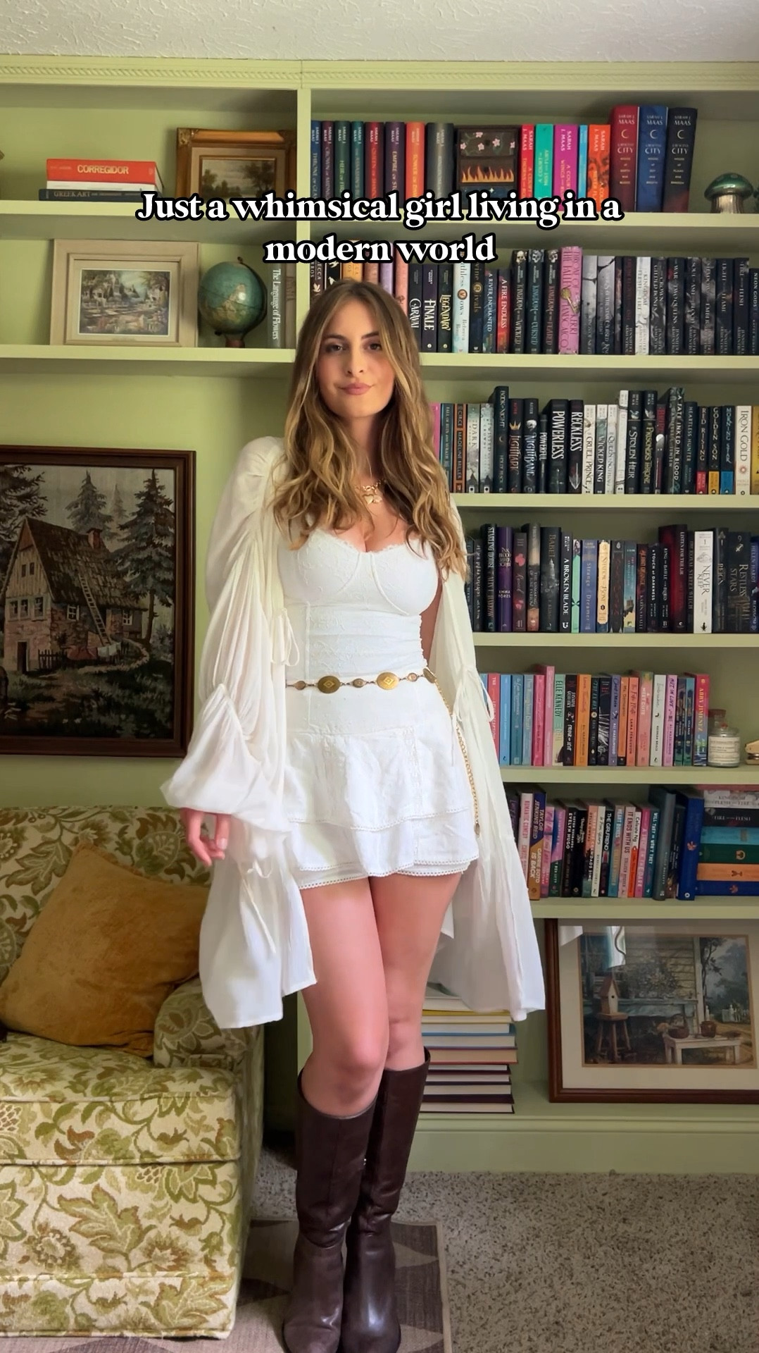 Boho whimsical outfit. Free people kimono + knee high brown boots 

#LTKSeasonal