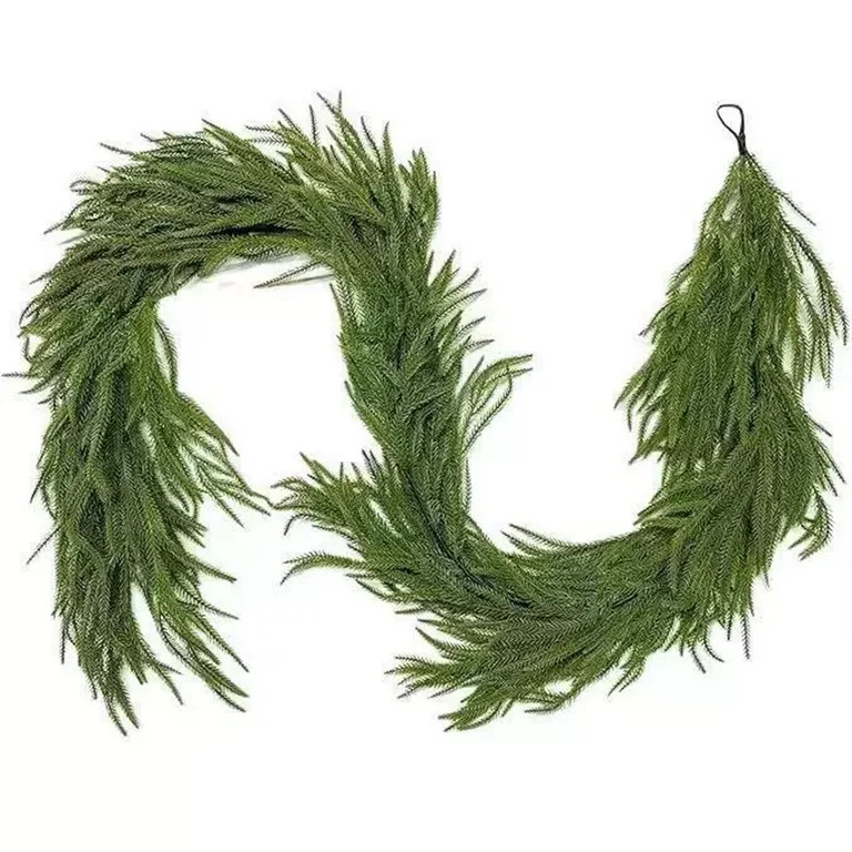 My Téxás-Housē 2.7m Natural Feel Norfolk Artificial Christmas Garland | Non-Lit Green Branches... | Walmart (US)