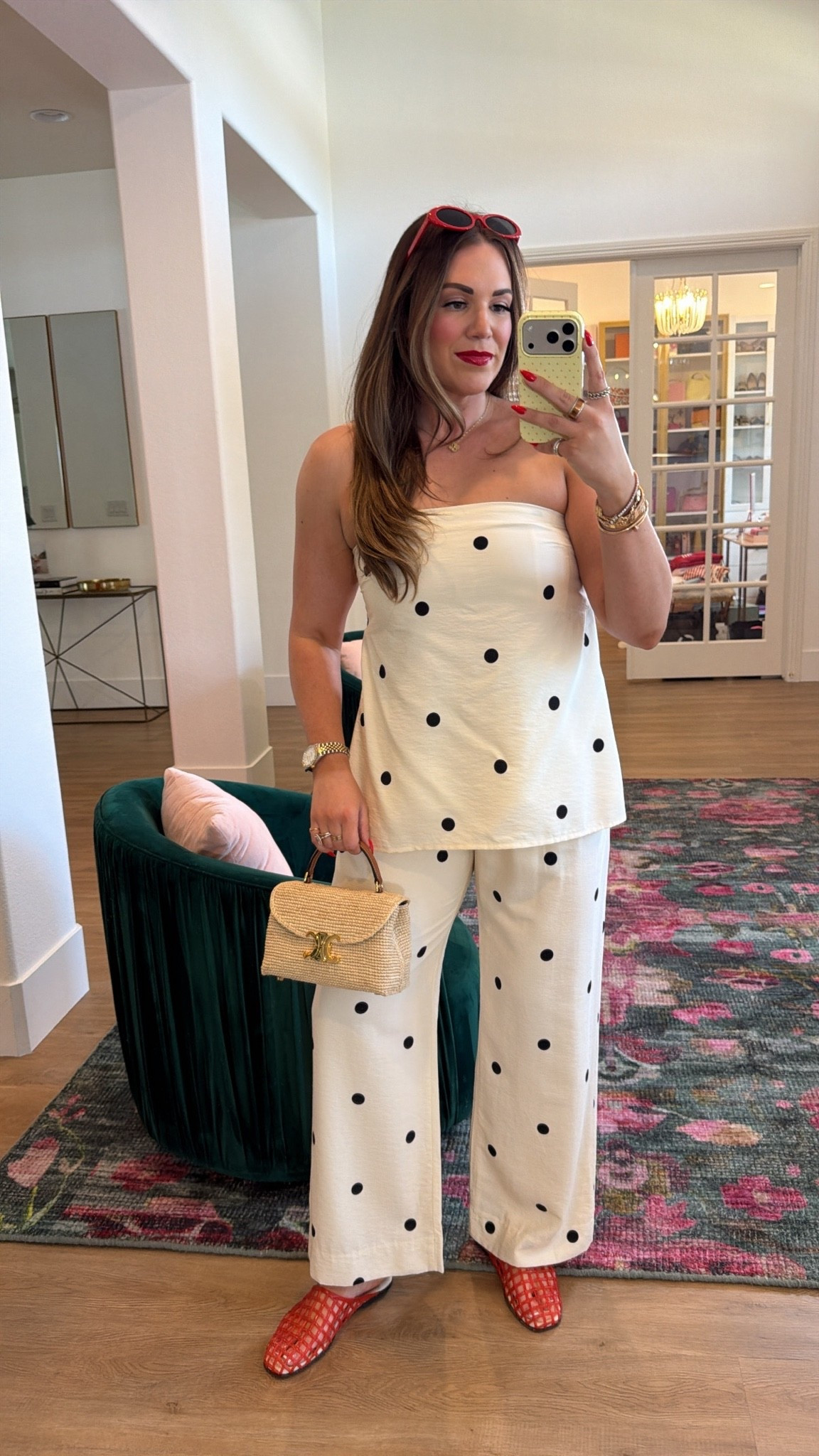 curvy midsize summer polka dot set! wearing size large in top (no bra top!) and size 30 short in pants. set on sale + an extra 15% off with code AFSUMMER

#LTKMidsize #LTKSaleAlert #LTKSeasonal