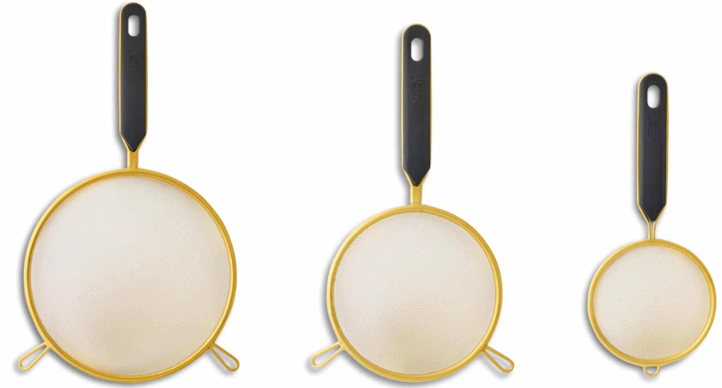 Thyme & Table 3-Piece Fine Mesh Gold Strainer Set | Walmart (US)