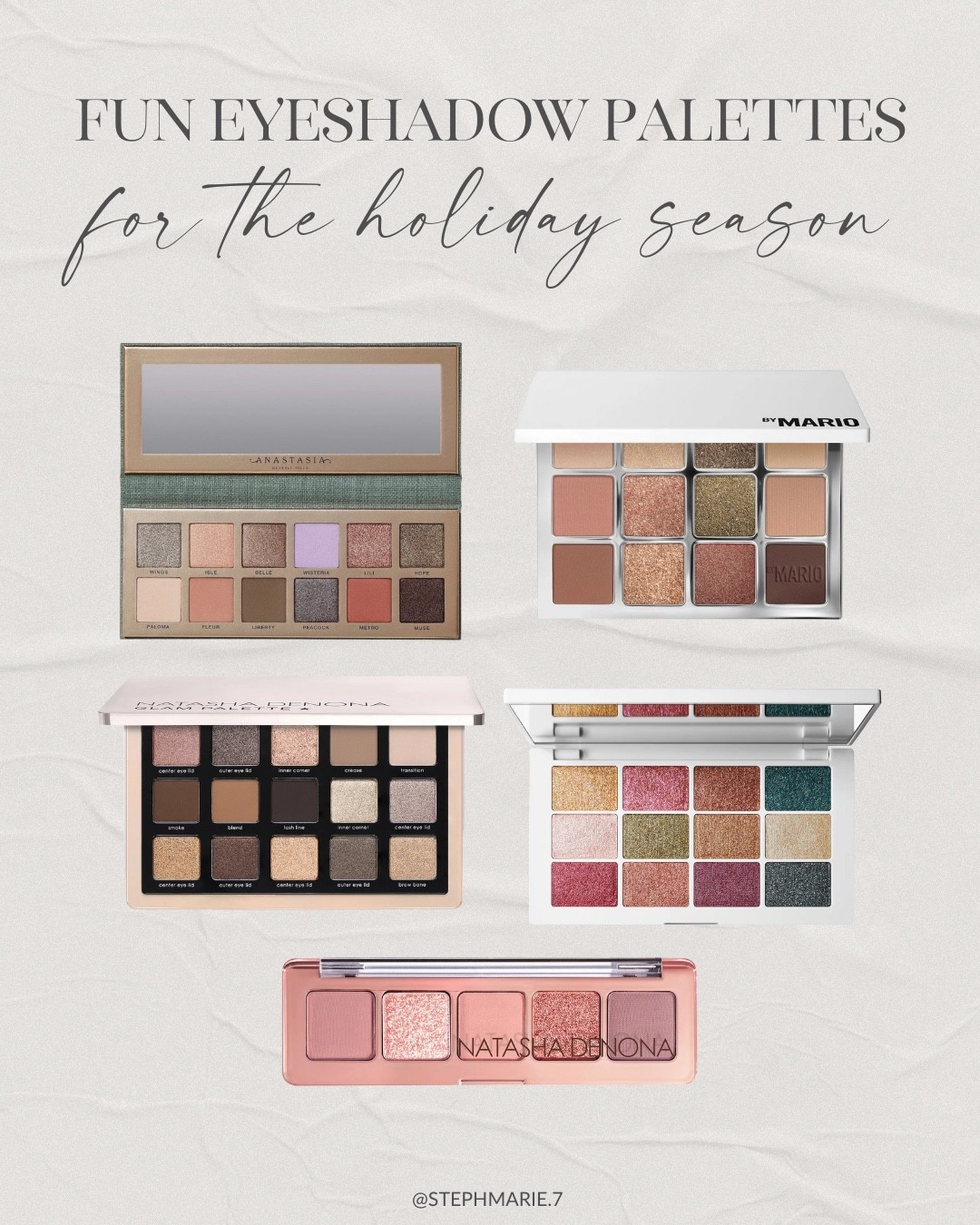 These eyeshadow palettes are so fun and perfect for an array of holiday looks! I especially love the sparkly shades ✨

#LTKOver40 #LTKSeasonal #LTKBeauty