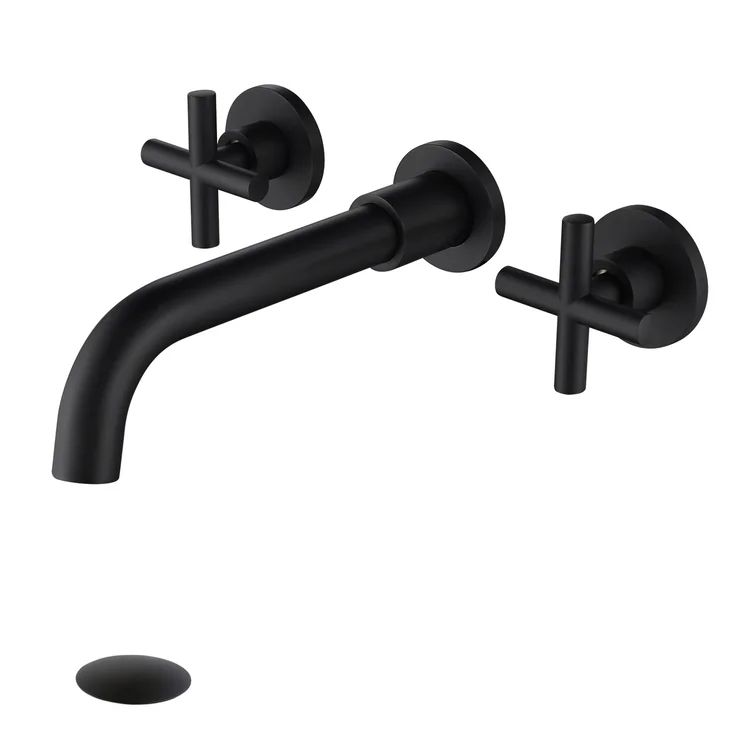 Wall Mounted Bathroom Faucet with Drain Assembly | Wayfair North America