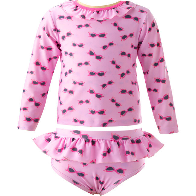 Sunglasses Rash Guard Set, Pink | Maisonette
