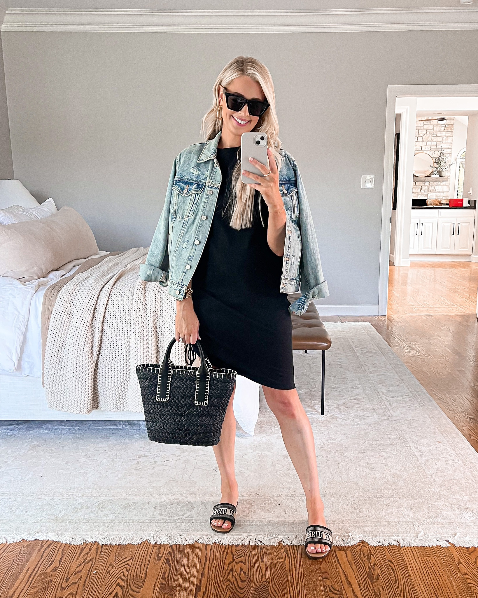 Wearing a small in dress (true to size) & medium in jean jacket (sized up for an oversized fit) 

Casual outfit, summer outfit, summer dress, vacation outfit, denim jacket, straw bag, sandals 

#LTKSeasonal #LTKFind #LTKsalealert