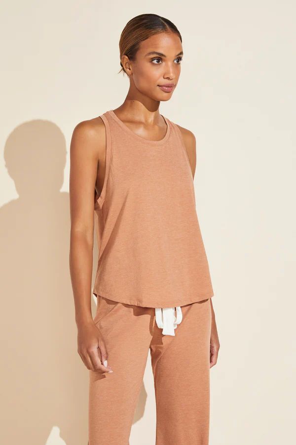 Heather Cotton Blend Tank - Pecan | Eberjey