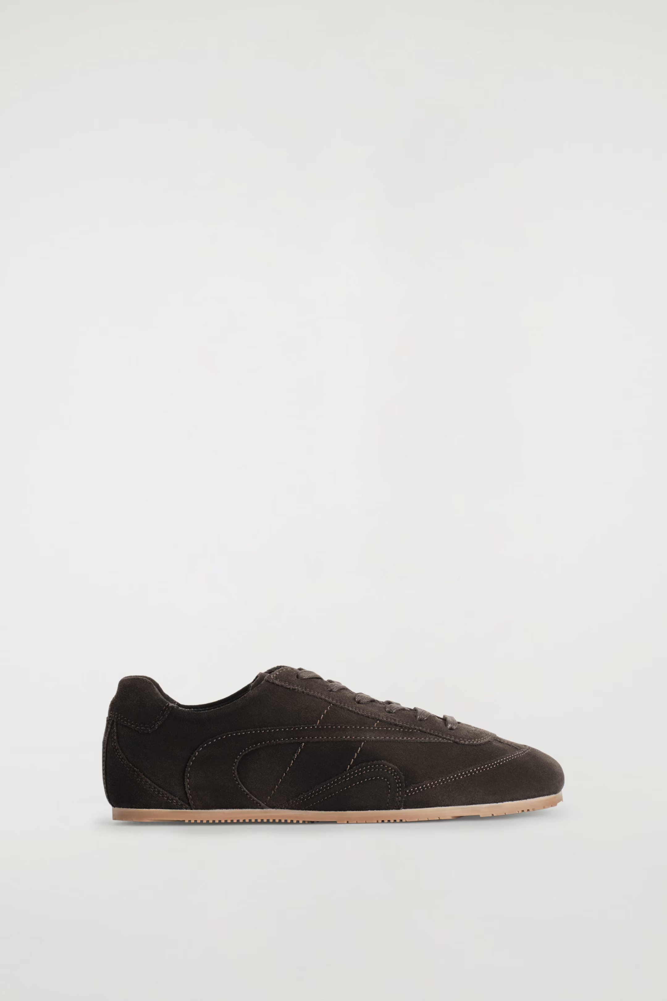 MINIMAL LEATHER TRAINERS - DARK BROWN | COS | COS UK