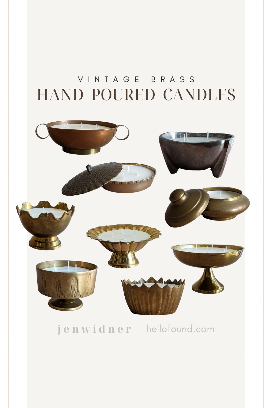 I love using unique and interesting pieces on my coffee table, nightstand, shelves, bathroom and pretty much anywhere that needs a touch of flair. These vintage and antique brass containers have been made into candles using a soy and beeswax blend. 

#soycandle #vintage #vintagemodern #brass #homedecor #anthropologie #arhaus #amberlewis

#LTKhome #LTKFind #LTKstyletip