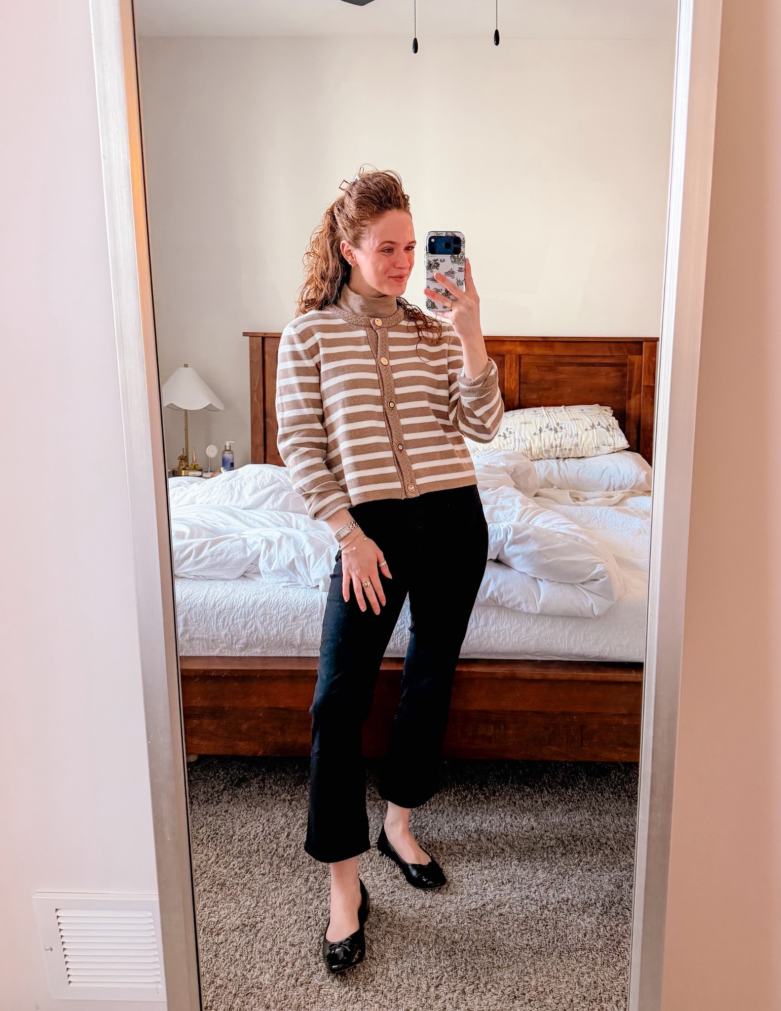 OOTD for a day of house tours!! This layered look with a turtleneck + a Cardi is one of my favorites!! 
Entire outfit from @jcrew !!! 

#LTKootd