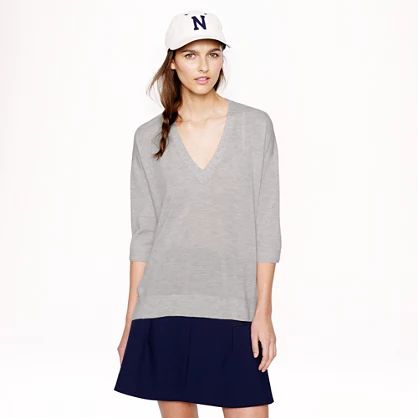 Collection featherweight cashmere drape-sleeve v-neck sweater | J.Crew US