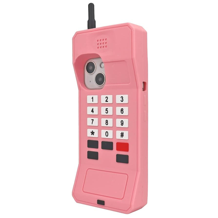 Cute Retro Classic Cellular Phone Shaped Case for iPhone 13 / iPhone 14 / iPhone 15 6.1 Inch, Sof... | Amazon (US)