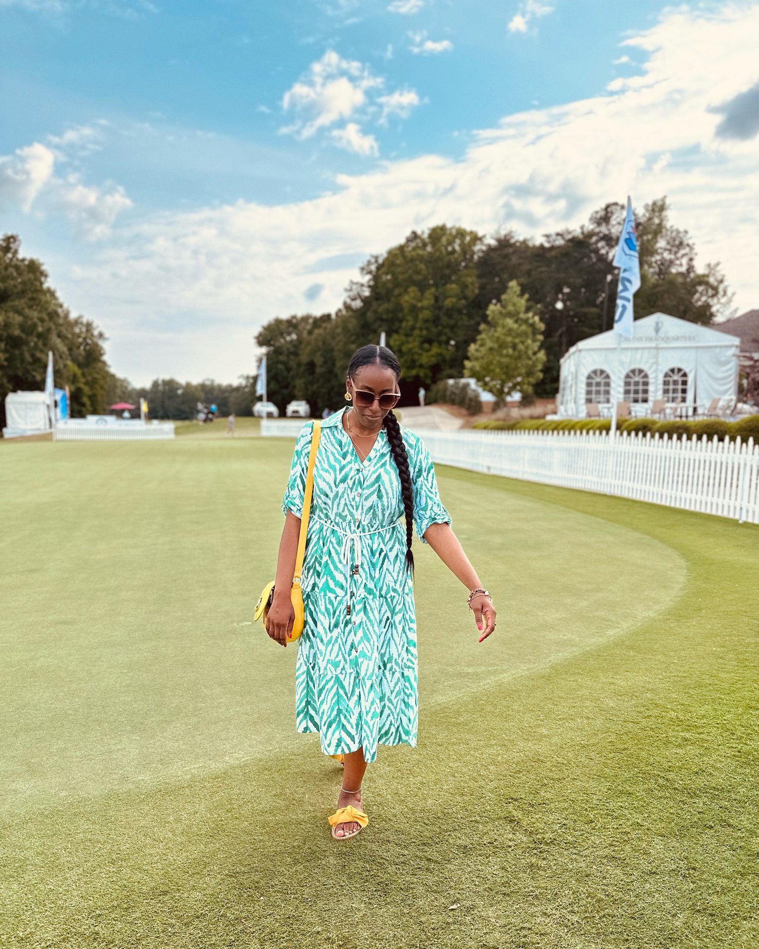 Lemons and limes are a great pair for a reason! 🍋💚 Paired this cute green & white flowy dress with yellow sandals & a yellow bag for a pop of color. Great for #vacations & #outdoorevents, even #golftournaments! 😉 Shop similar look below!

#LTKFind #LTKstyletip #LTKtravel
