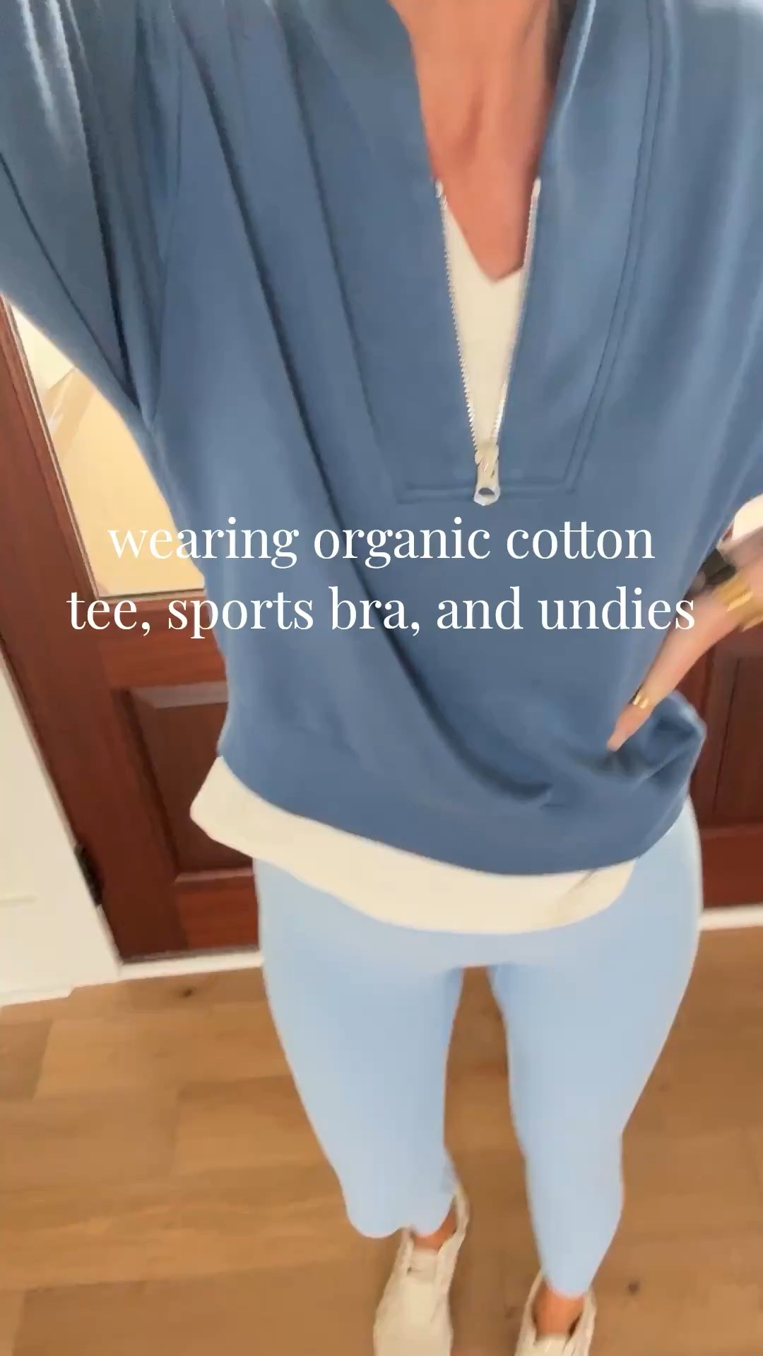 What I wore to workout. Organic cotton undergarments and tee.

#LTKfitnessgoals #LTKmomlife #LTKSaleAlert