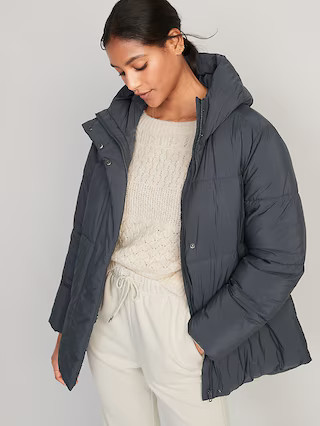 Water-Resistant Hooded Puffer Jacket for Women | Old Navy (US)