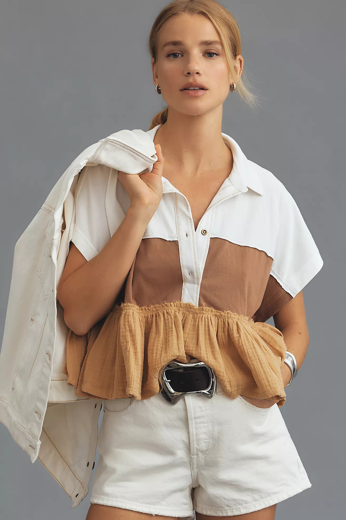 Pilcro Bonfire Rugby Top | Anthropologie (US)