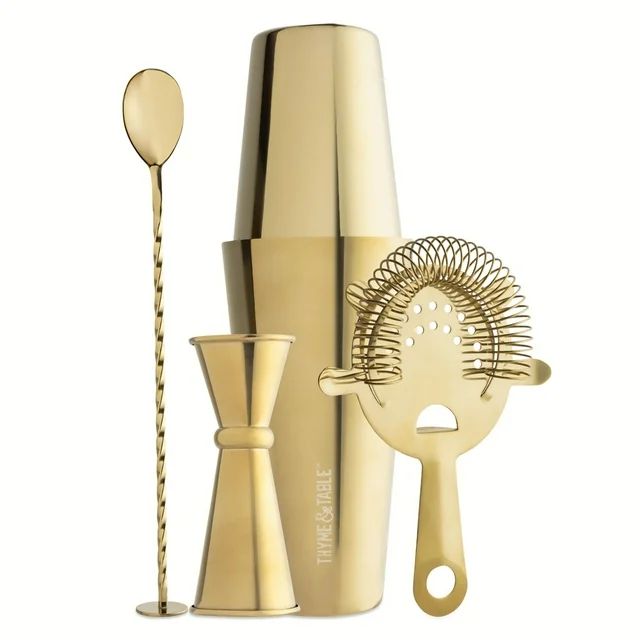 Thyme & Table 4-Piece Stainless Steel Gold Bar Tool Set | Walmart (US)