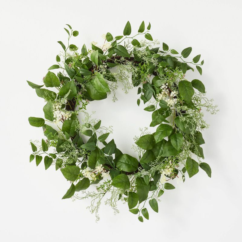 Wildflower Wreath White - Threshold&#8482; designed with Studio McGee | Target