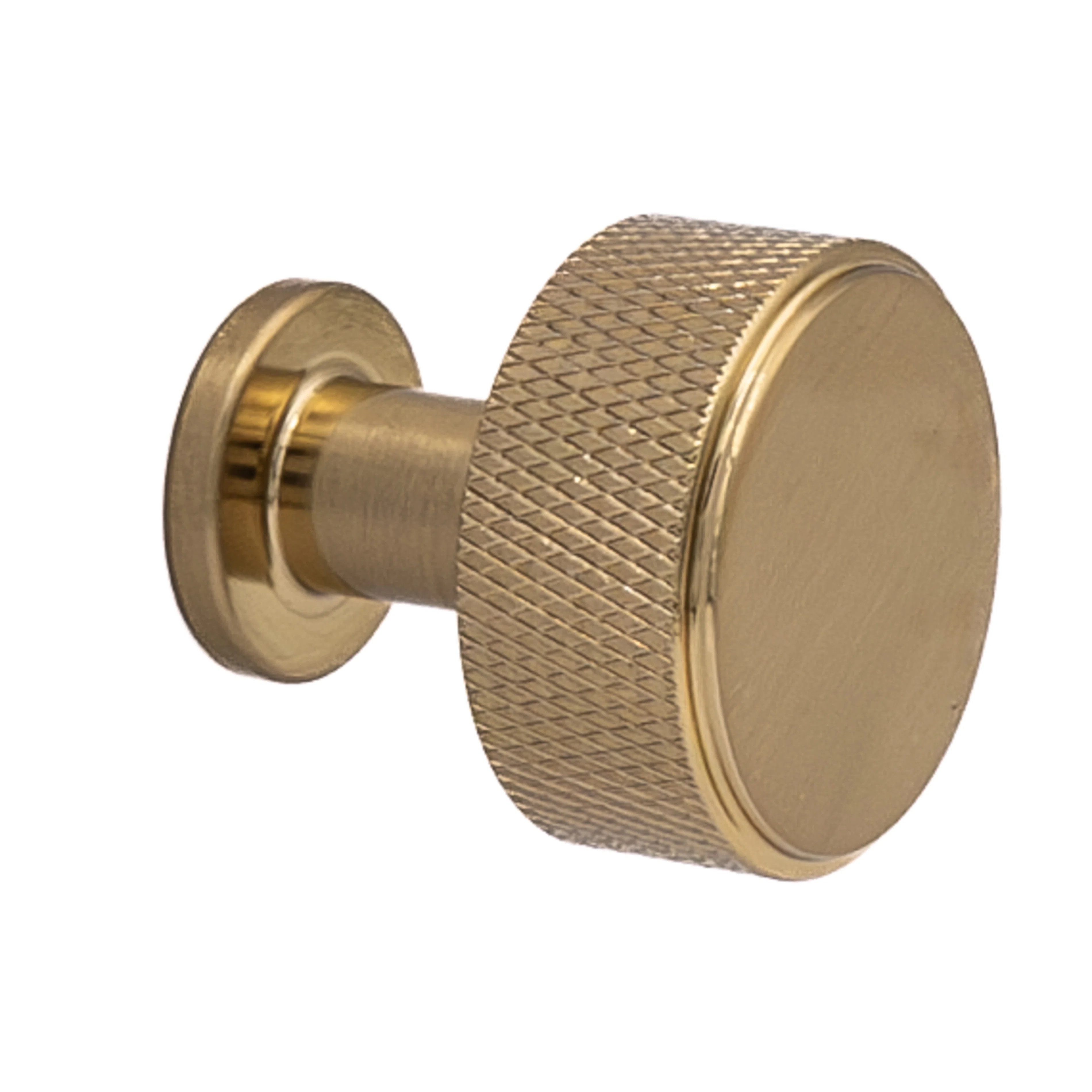 Kent Knurled 1-1/8" Satin Brass Round Knob Multipack (Set of 10) | Wayfair North America