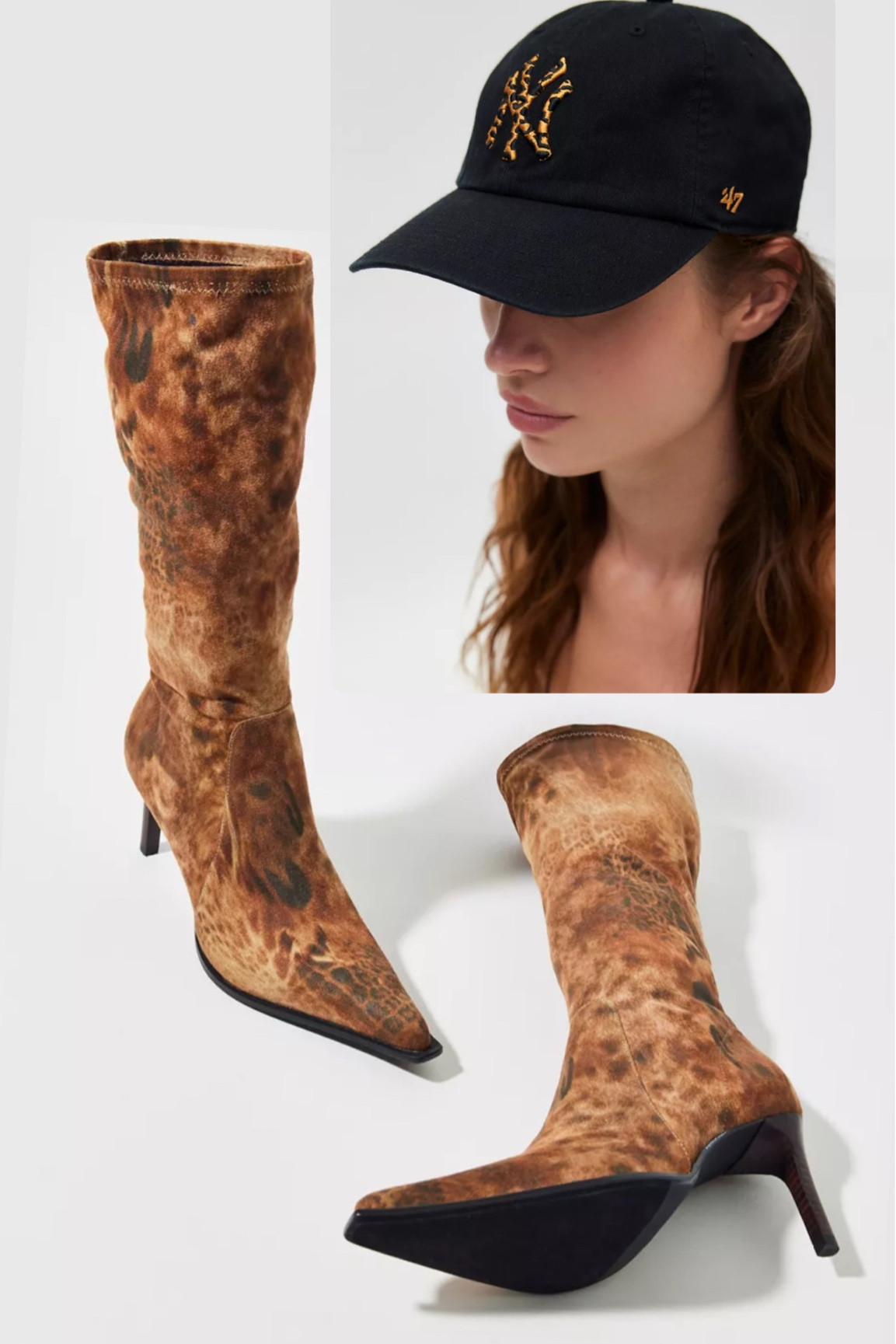 The boots are stretchy so they fit wide calfs! 