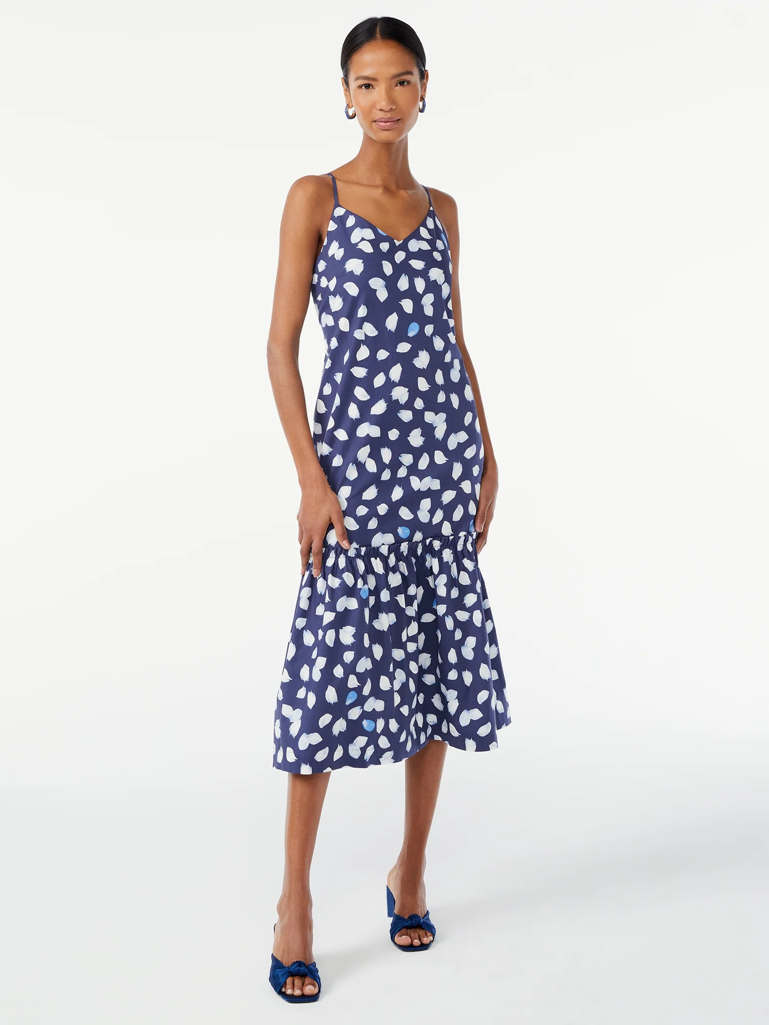 Scoop Women's Bow Back Midi Dress - Walmart.com | Walmart (US)