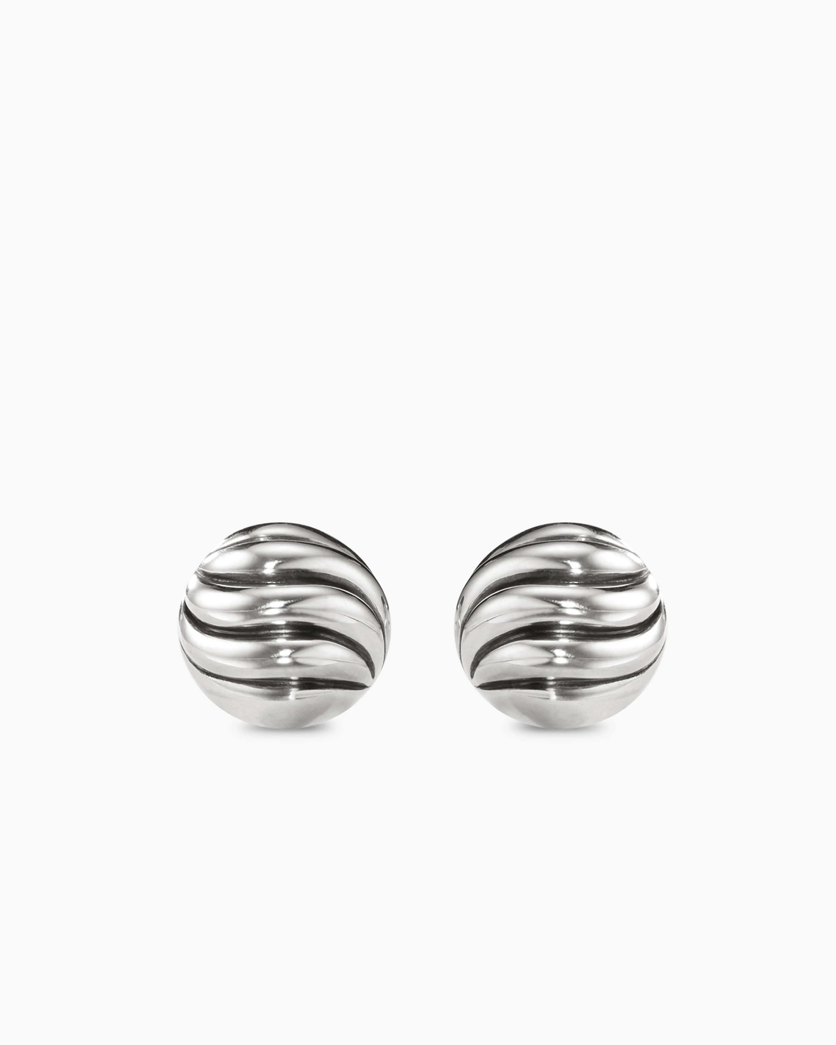 David Yurman | Sculpted Cable Stud Earrings in Sterling Silver, 8mm | David Yurman