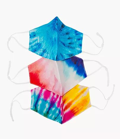 Pack of 3 Tie-Dye Print Unisex Face Masks | Fossil (US)