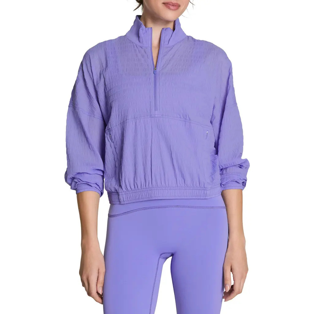 SPANX® Active Run Water Resistant Half-Zip Jacket in Amethyst at Nordstrom Rack, Size X-Small | Nordstrom Rack