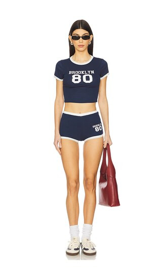 Zari Short Set in Navy | Revolve Clothing (Global)
