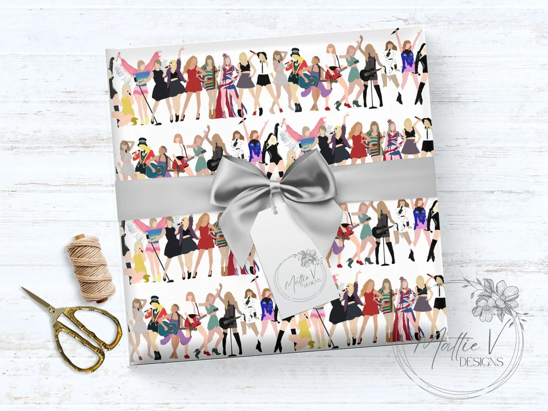 Taylor Swift Wrapping Paper Christmas Gift Wrap Swiftie - Etsy | Etsy (US)