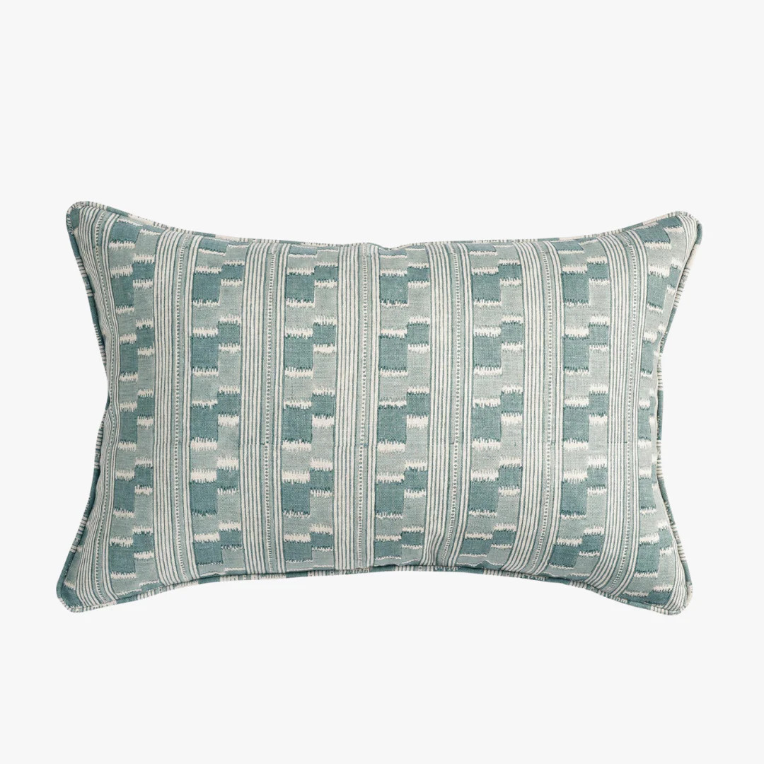 Chowk Celadon Lumbar Pillow Cover | Dear Keaton
