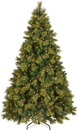 National Tree Company Carolina Pine 7.5 Foot Artificial Holiday Prelit Christmas Tree w/750 Clear... | Amazon (US)