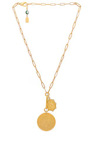 Elizabeth Cole St. Christopher Necklace in Golden Glow from Revolve.com | Revolve Clothing (Global)