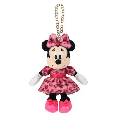Tokyo Disney Minnie Plush Keychain Leopard Dress Pink 2025 Limited Japan | eBay US